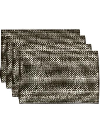 SWEET HOME COLLECTION - Trends Two Tone Woven Placemats - 4 Pack CHOCOLATE