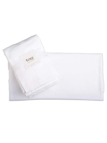 TAG - Flour Sack Cotton Dishtowel - Set Of 5 WHITE