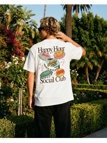 ON VACATION CLUB - Happy Hour Social Club T-shirt WHITE