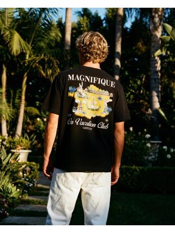 ON VACATION CLUB - Postcard France T-shirt BLACK