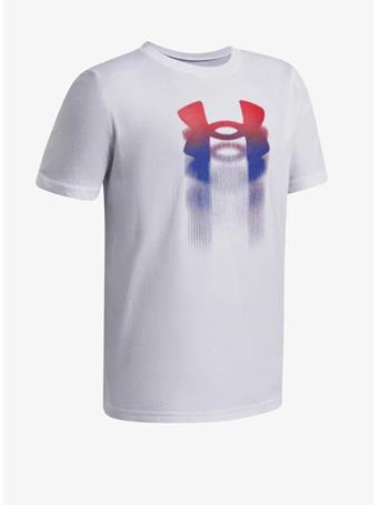 UNDER ARMOUR - Boys' T-shirt UA Logo Blur BLUE