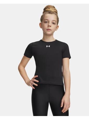 UNDER ARMOUR - HeatGear Girls' Short Sleeve BLACK