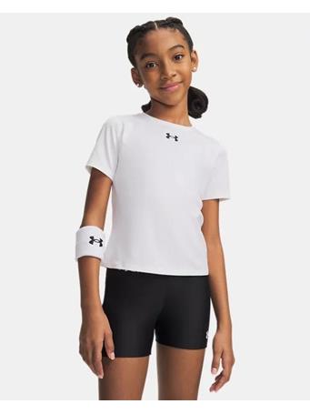 UNDER ARMOUR - HeatGear Girls' Short Sleeve WHITE