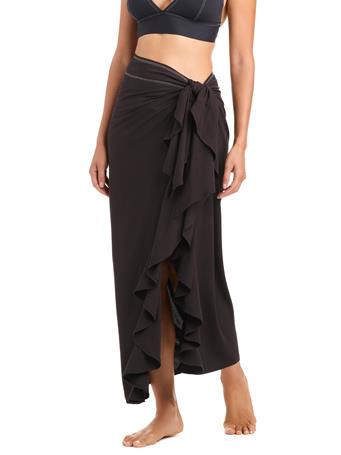 BLEU ROD BEATTIE - A Fine Line Pareo Coverup BLACK
