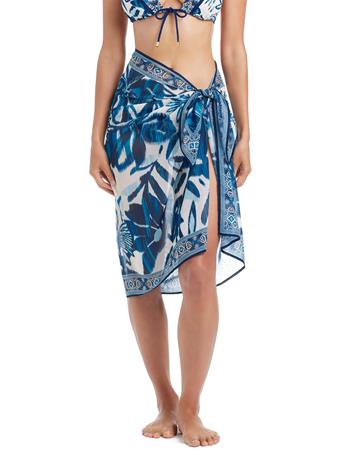 BLEU ROD BEATTIE - Turning Tides Pareo Coverup BLUE PTN