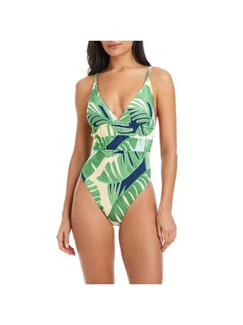 SANCTUARY - Summer Breeze Side Cut Out One Piece Swimsui PALM MULTI
