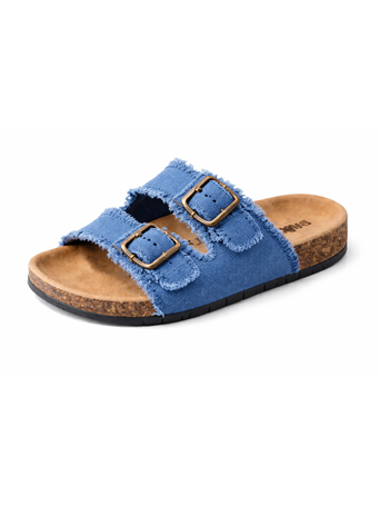 Frayed Denim Birks DENIM BLUE