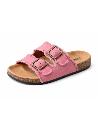 Frayed Denim Birks PINK