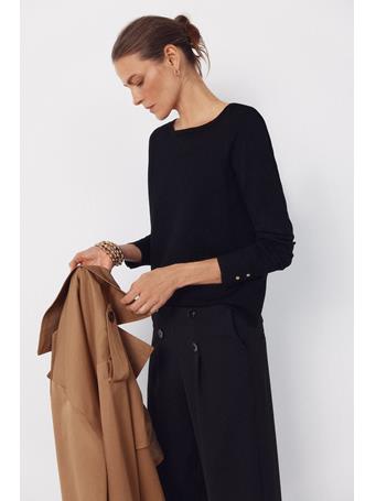 CORTEFIEL - Boat Neck Sweater BLACK