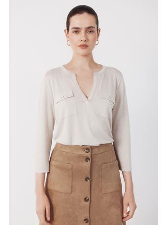 CORTEFIEL - T-shirt with Pockets BEIGE