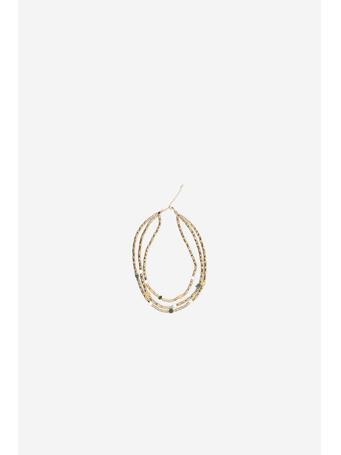 CORTEFIEL - Triple Stone Necklace YELLOW/GOLD