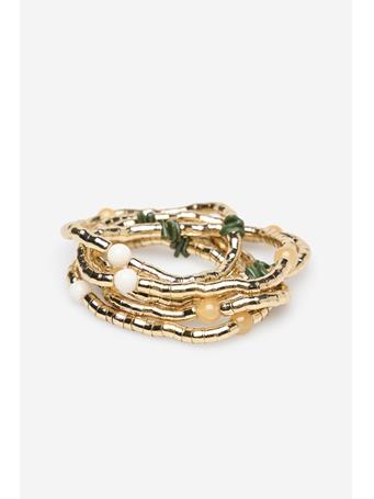 CORTEFIEL - Triple Stone Bracelet Set YELLOW/GOLD