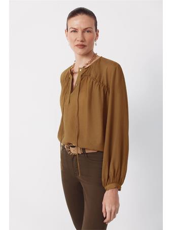 CORTEFIEL - Drawstring Blouse YELLOW/PISTACHIO