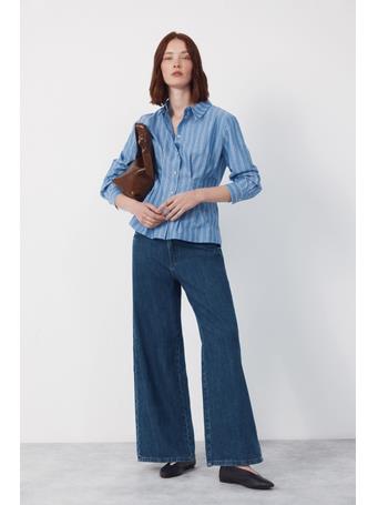 CORTEFIEL - Fitted Striped Shirt BLUE PRINT