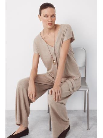 CORTEFIEL - T-shirt with a Rustic Look BEIGE