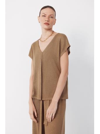 CORTEFIEL - T-shirt with a Rustic Look LIGHT KHAKI