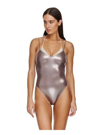 FLIRTT BY GOTTEX - Moonlight Layered V-Neck One Piece GREY