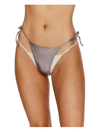 FLIRTT BY GOTTEX - Moonlight Layered Side Tie Bikini Bottom GREY