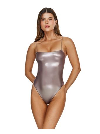 FLIRTT BY GOTTEX - Shine Bright Scoop Neck One Piece GREY