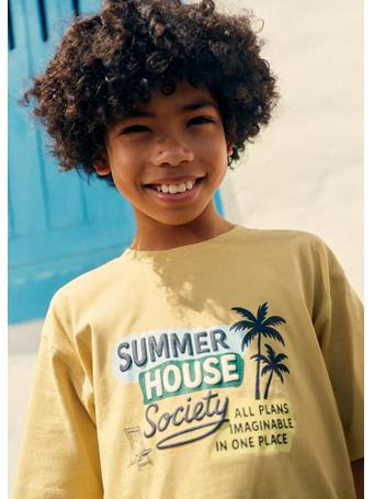 MANGO - Printed Cotton-blend T-shirt MED YELLOW