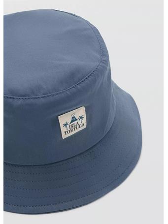 MANGO - Embroidered Bucket Hat MED BLUE