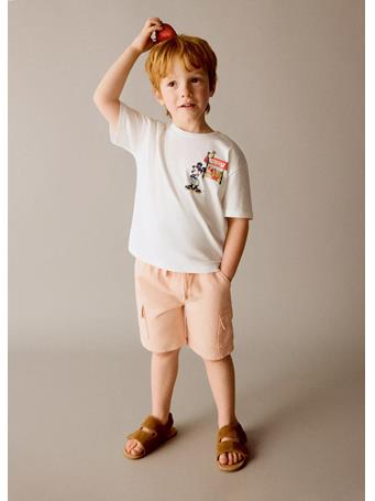MANGO - Mickey Mouse Cotton T-shirt WHITE