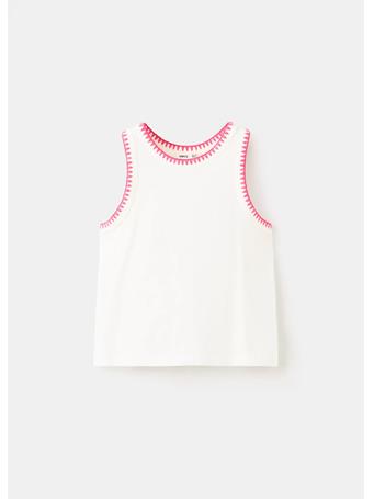 MANGO - Strappy Top With Embroidered Details IVORY