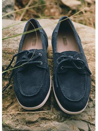 MANGO - Suede Nautical Shoes NAVY