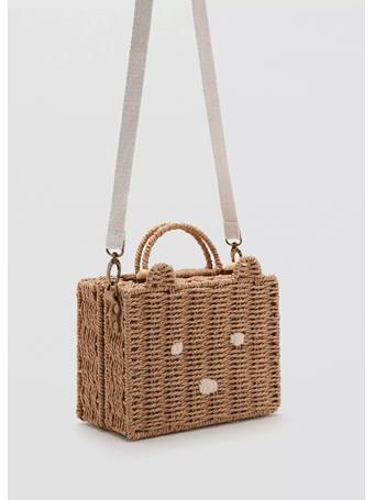 MANGO - Mini Bear Basket Bag LIGHT BROWN