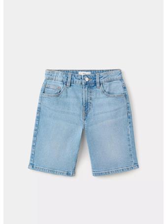 MANGO - Straight-fit Denim Bermuda Shorts BLUE