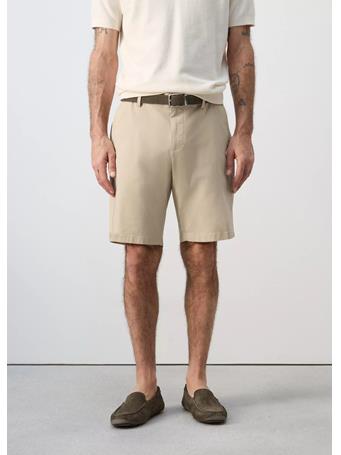 MANGO - Slim-fit Chino Cotton Bermuda Shorts BEIGE