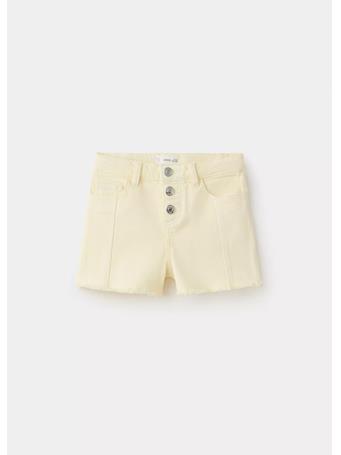 MANGO - Denim Shorts With Buttons LIGHT YELLOW
