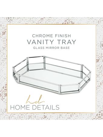 KENNEDY INTERNATIONAL - Octagon Large Vanity Mirror Tray CHROME