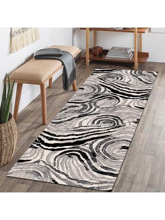 RAMALLAH TRADING CO - Lana Print Flannel Washable Runner GREY