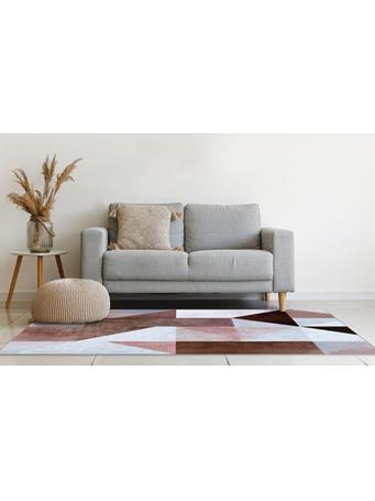 RAMALLAH TRADING CO - Acadia Print Flannel Washable Rug PINK