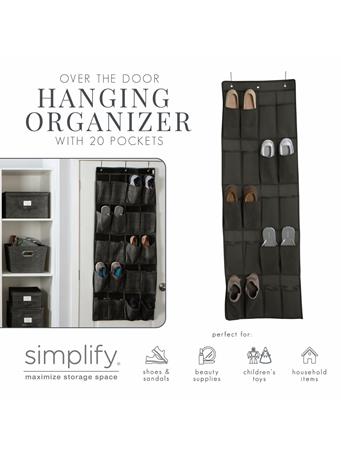 KENNEDY INTERNATIONAL - Over the Door Hanging Organizer with 20 Pockets GREY