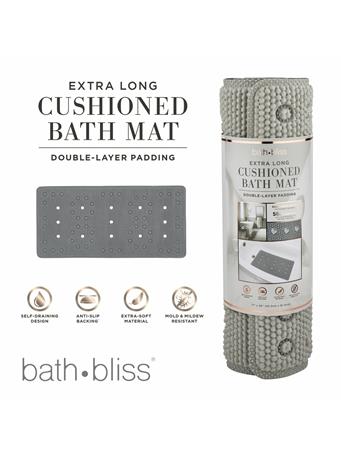 BATH BLISS - Extra Long Cushioned Bath Mat GREY