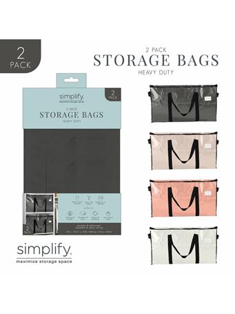 KENNEDY INTERNATIONAL - 2 Pack Storage Bags - Heavy Duty CASHMERE ASST