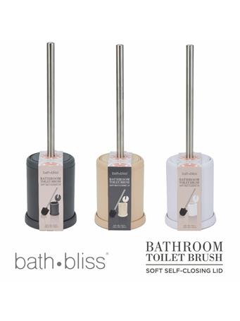KENNEDY INTERNATIONAL - Bathroom Toilet Brush with Sof Self-Closing Lid CASHMERE ASST