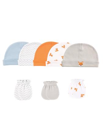 BABYVISION - Luvable Friends Cotton Caps and Scratch Mittens NO COLOR