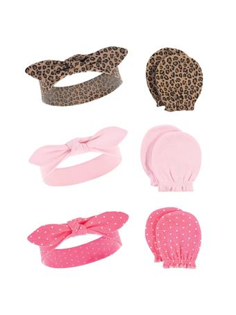 BABYVISION - Hudson Baby Cotton Headband and Scratch Mitten Set NO COLOR