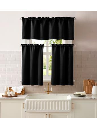 RT HOME - Anchorage Blackout Kitchen Curtain IVORY