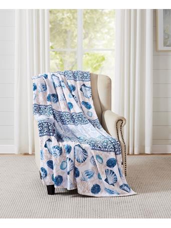 RAMALLAH TRADING CO - Coastal Bahama Printed Flannel Throw NO COLOR