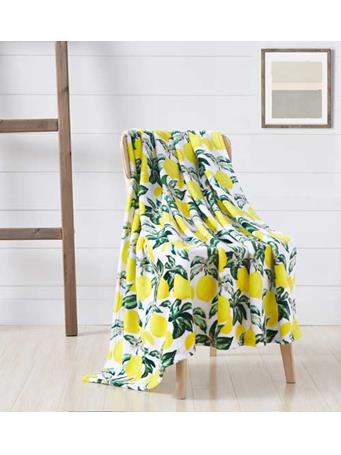 RAMALLAH TRADING CO - Novelty Lemon Garden Printed Flannel Throw NO COLOR