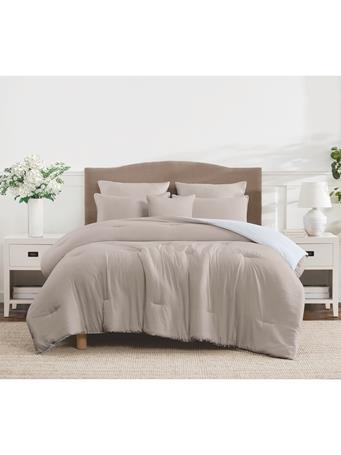 RAMALLAH TRADING CO - Amherst Reversible Soft Comforter Set with Decorative Pillows TAUPE