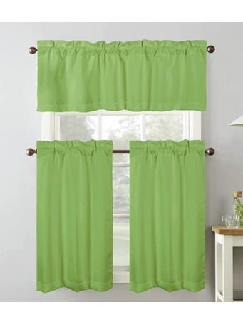 RT HOME - Anchorage Blackout Kitchen Curtain SAGE