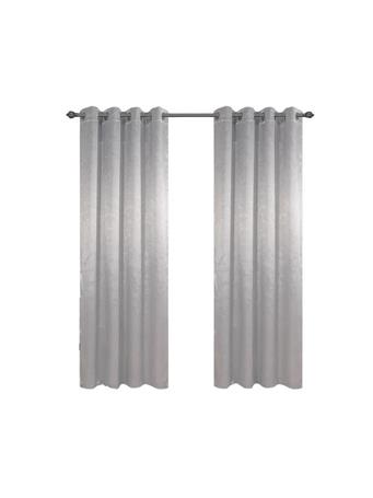 RAMALLAH TRADING CO -  Arlo Embossed Blackout Grommet Curtain Panel SILVER
