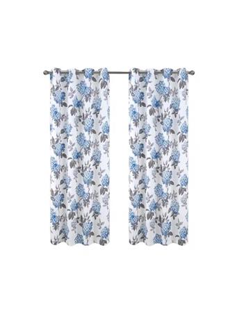 RAMALLAH TRADING CO - Hydrangea Printed Blackout Grommet Curtain Panel BLUE