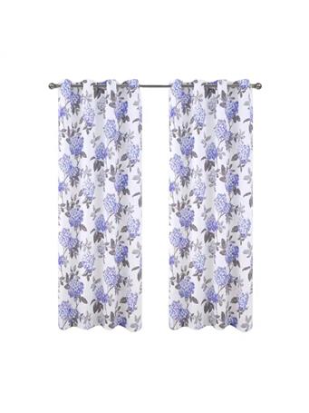 RAMALLAH TRADING CO - Hydrangea Printed Blackout Grommet Curtain Panel LILAC
