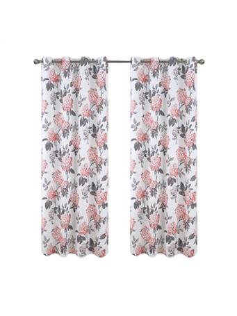 RAMALLAH TRADING CO - Hydrangea Printed Blackout Grommet Curtain Panel ROSE